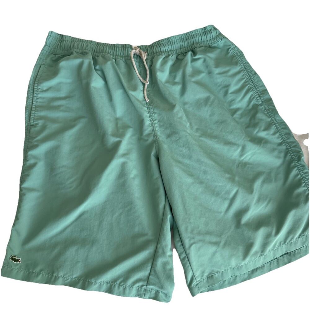 Lacoste Men’s Swim Trunks Light Green Quick Dry Logo Size 3XL/Lacoste 8